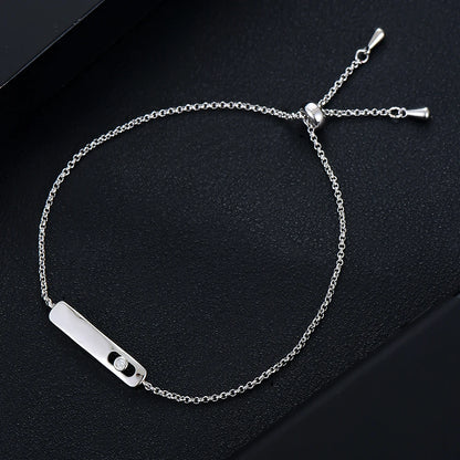 Star Fireworks Luxury Adjustable Baguette Bracelet with AAA Cubic Zirconia for Women