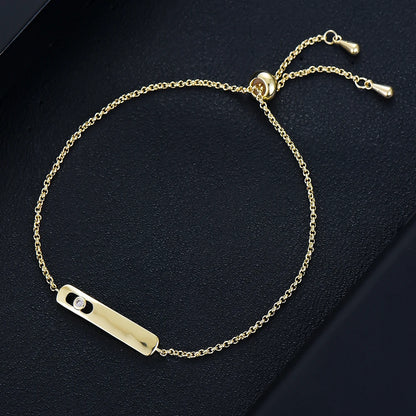Star Fireworks Luxury Adjustable Baguette Bracelet with AAA Cubic Zirconia for Women